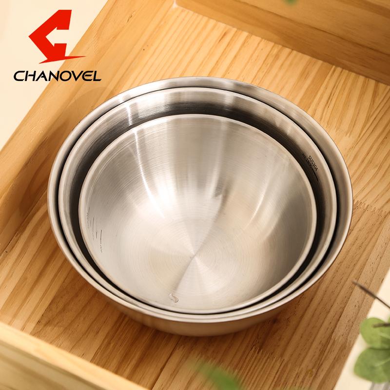 Set of 3 Stainless Steel Mixing Set Small Thicker Salad Bowls Set Easy Clean Nesting Bowls for Space Saving Storage for Baking