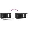 Wall Mounted TV Cabinet 59.5 X 31 X 30 Cm Black