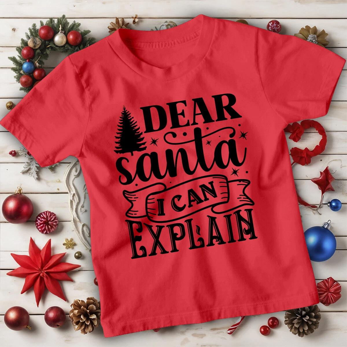 Boys and Girls Dear Santa Christmas T-Shirt Tee for Kids 160