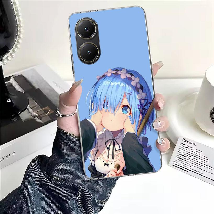 R-Rem Re Zero Anime Soft Phone Case For Xiaomi Redmi 15C 15 13C 13 Poco X5 X6 X7 F7 Ultra M7 12C 12 10 10C 9C 9A 9T 9 Fundas Poc