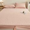 1 PC Waterproof Bedcover Fitted Sheet Bed Mattress Cover Thickened Quilted Soft Comfortable Breathable Solid Color Bedding Mattress Cover