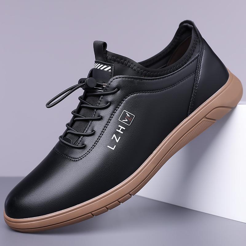 

Модная мужская легкая обувь для скейтборда, мужские стильные кроссовки из кожи, уличная вулканизированная обувь, ручная работа, балетки 2025, новая мужская повседневная обувь 44 чёрный