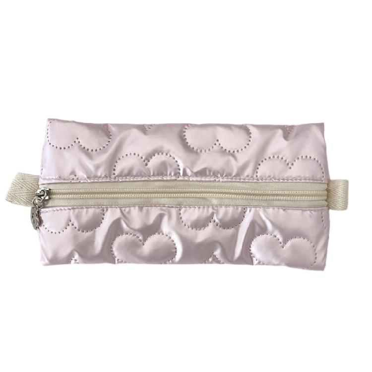 

Metallic Color Pencil Pouches Bowknot Print Pen Bag Large Capacity Pencil Case Travel Pen Organizers Travel Makeup Bag рожевий