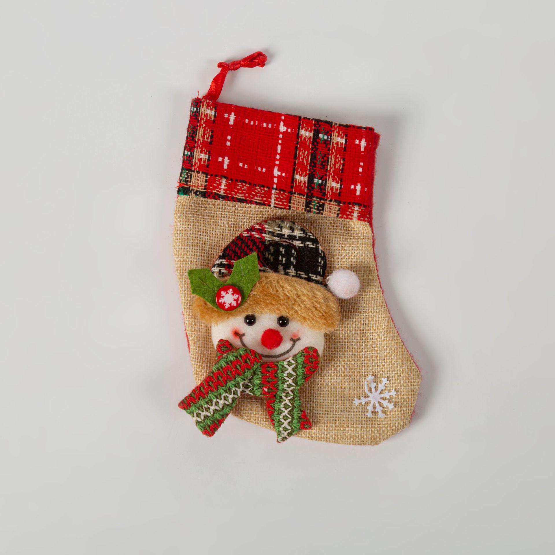 Xint An Christmas Doll Head Stocking Ornaments Gift Bags