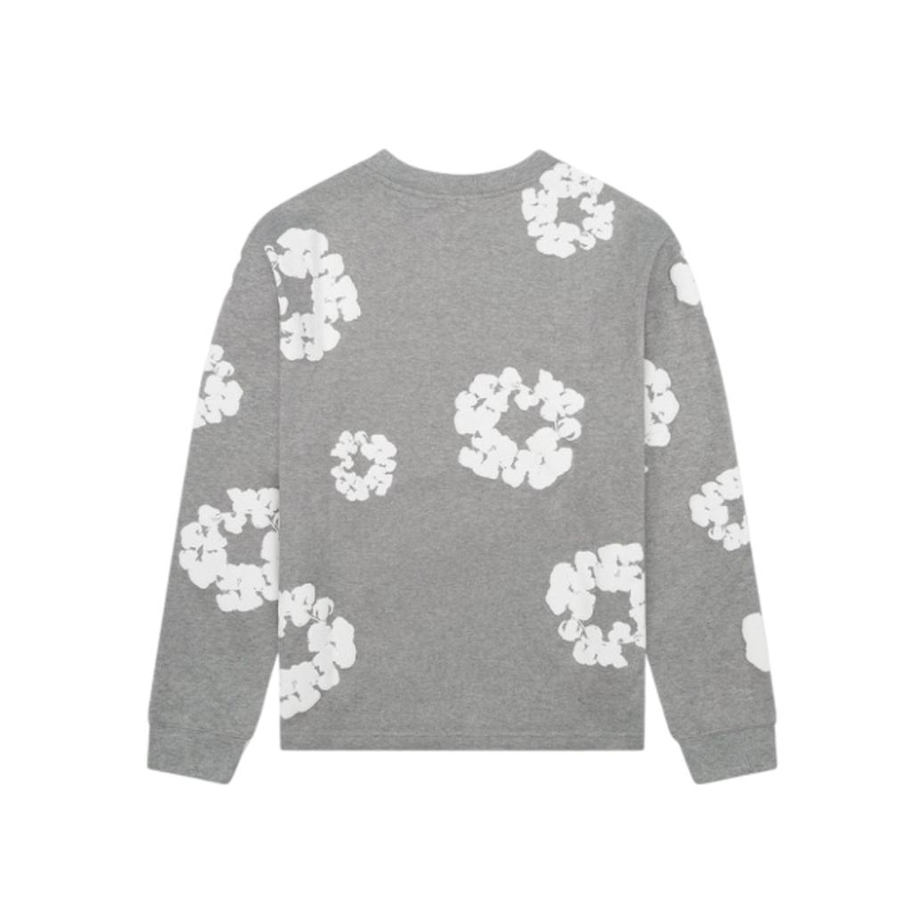 Denim Tears Long Sleeve Cotton Wreath T-shirt Grey