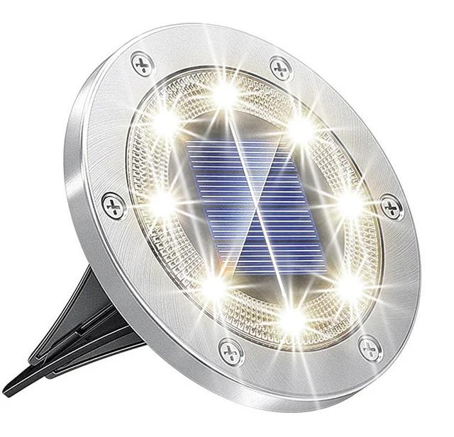 Solar Buried Ground Lights, 8/20 LED Waterproof Underground Deck Spot Outdoor Garden Pathway Driveway Landscape Decor Spotlight