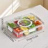 Divided Serving Tray with Lid , Food Storage Container, Snack Box, 8 Compartment Snack Containers, Fruit Storage Containers