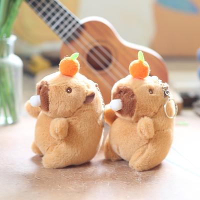 Roztomilé roztomilé bubliny a bubliny, malý přívěsek Kapibala, plyšová hračka, taška Capybara, závěsná ozdoba na klíče