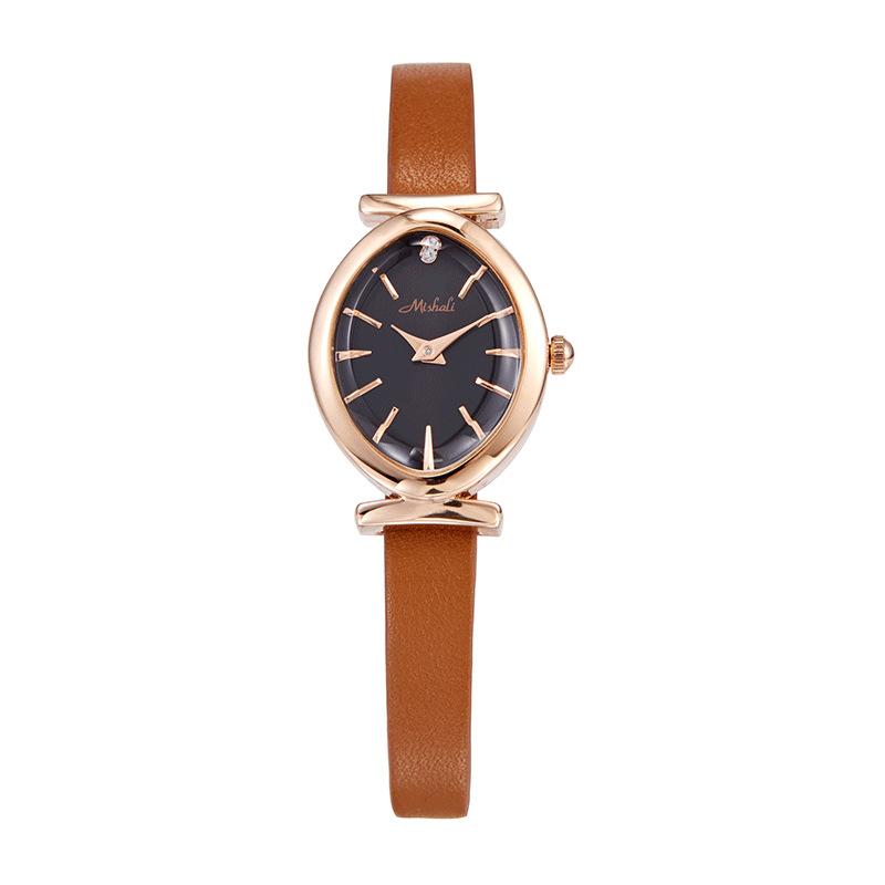 Retro Simple Versatile White Horse Eye Dial Vintage Stylish Personality Women Antique Quartz Watch Ladies