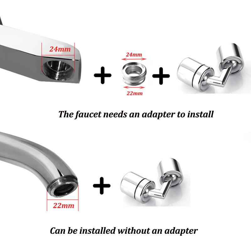 720°Universal Kitchen Faucet Anti-splash Aerator Bathroom Tap Rotatable Faucet Sprayer Saving Water Tap Nozzle Extender Adapter