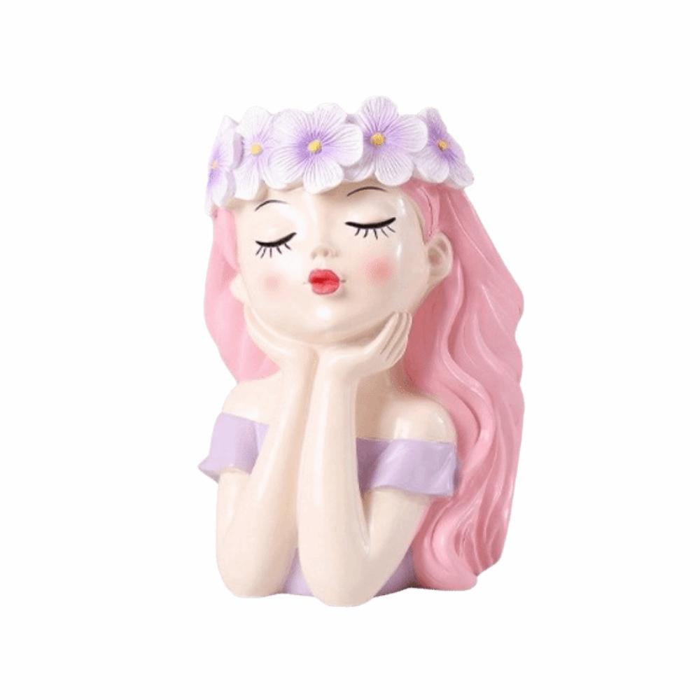 Resin Girl Shape Planter Decoration Fairy Flowerpot Desk Ornaments Flower Pot Indoor