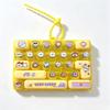 Cartoon 26-Key Keychain 26 Key Grid Keycap Clicker Mechanical Keyboard Keychain  Bag Charm