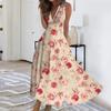 Women's Fashion Summer Small Floral V-Neck Sleeveless Tunic Casual Dresses