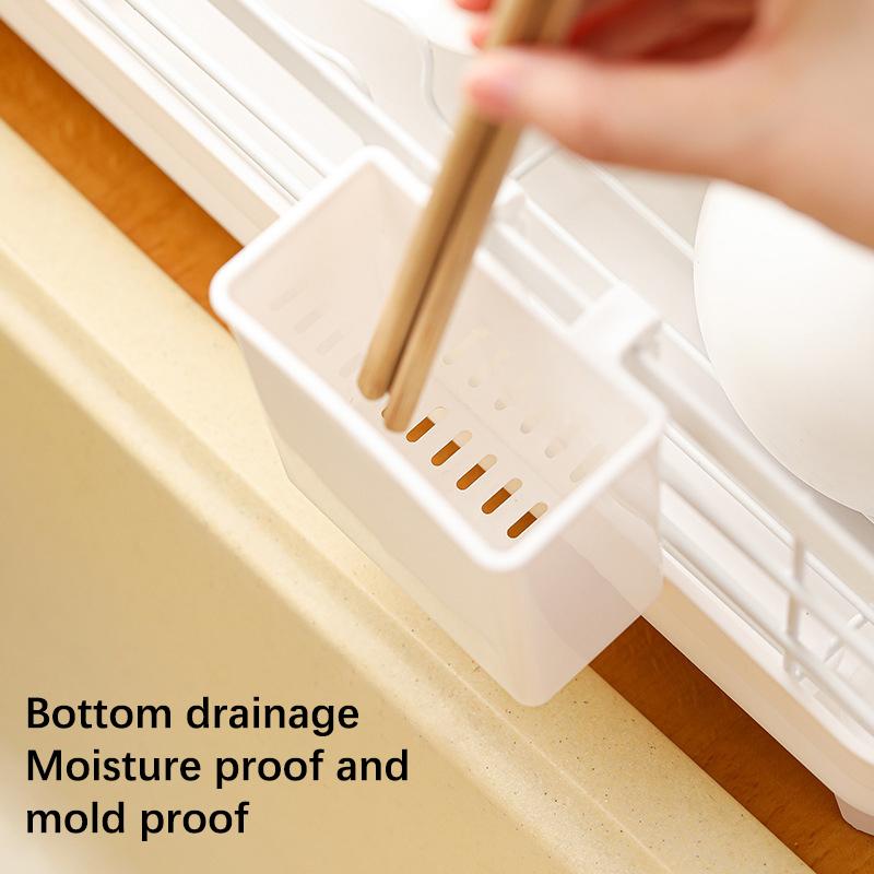 Kitchen Supplies Plastic Chopsticks Holder Basket Wall Hanging Cutlery Storage Box Kitchen Tableware Holder Spoon Drain Basket