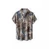 Men'S Hawaiian Vacation Casual Short Sleeve Shirt 3D Printed Fashion Loose Lapel