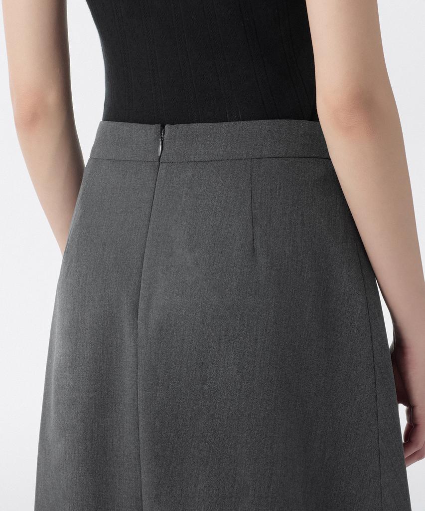 Musinsa Standard Woman Women'S Flare Midi Skirt [Medium Grey]