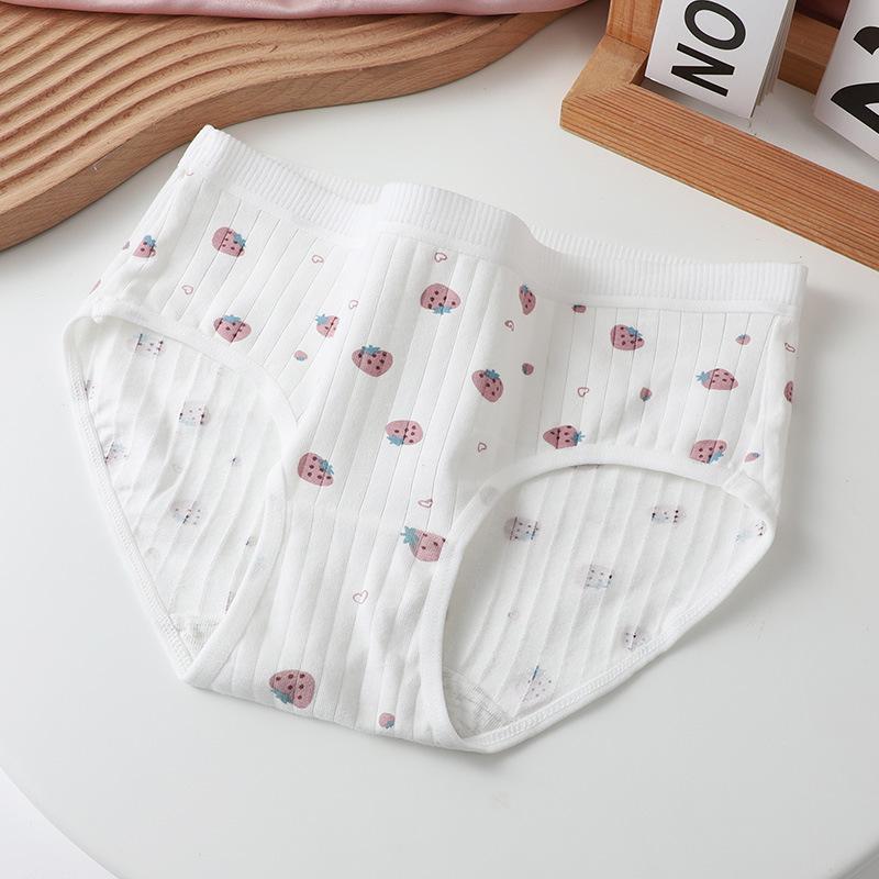 Neue Niedliche Erdbeer Damen Slips Teenager Baumwollunterwäsche Mädchen Slips