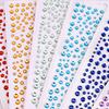 1 Sheet 3D Face Eye Party Makeup Tattoo Sticker Diamond  Sticker Self-Adhesive Mixed  Face Decoration Sticker