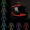 Waterproof Motorcycle Bike Helmet LED Cold Light Strip EL Sticker 4 Flashing Warning Lights Night Riding Helmet Kit