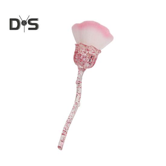 Pensulă Nail Art Peri Moi Mâner Confortabil Pensulă Manichiură Lână Fibră Artificială Formă Floare Roz Pensulă Unghii Instrument Manichiură