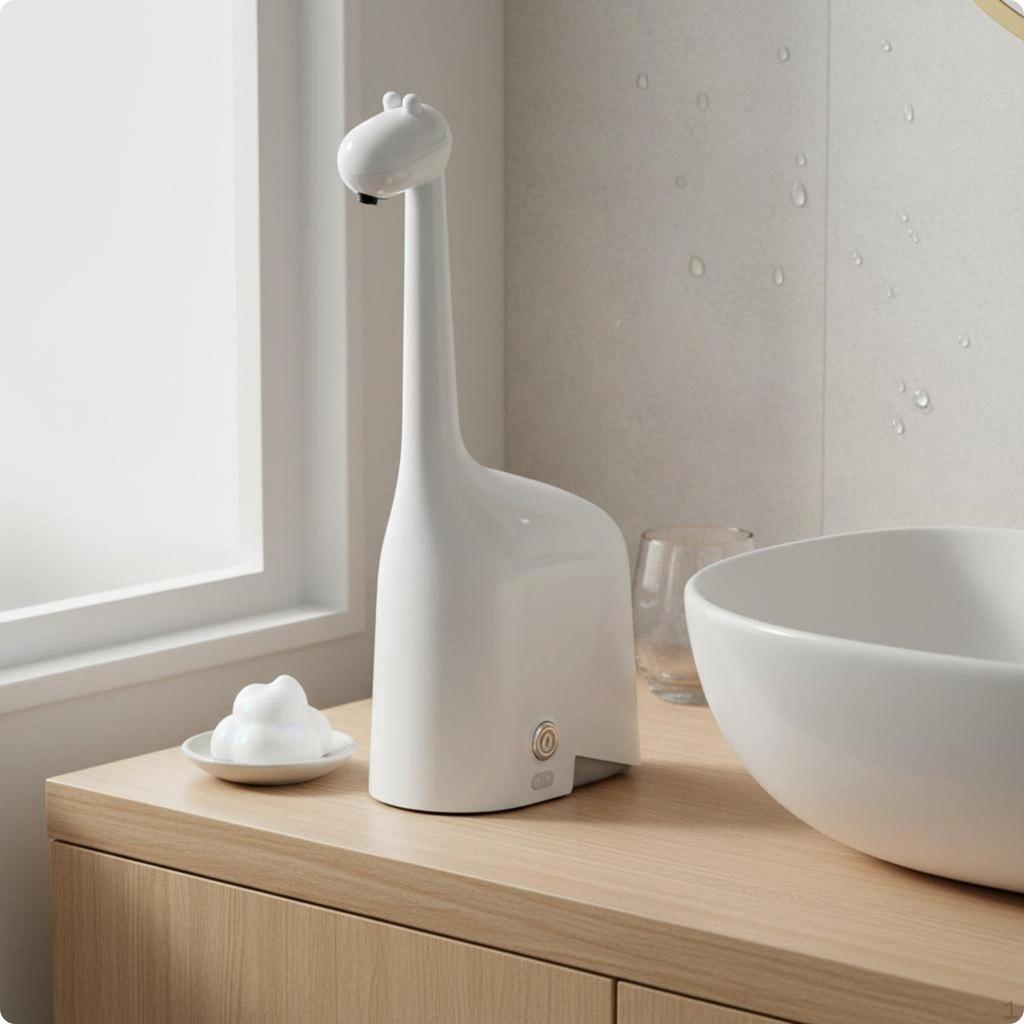Giraffe Soap Dispenser Cute Design Shaped for Kids, Washroom