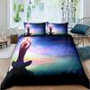 Bohemian Chakra Meditation Duvet Cover Relax Theme Yoga Bedding Set Exotic Mandala Lotus Comforter Cover Full King Bedroom Decor