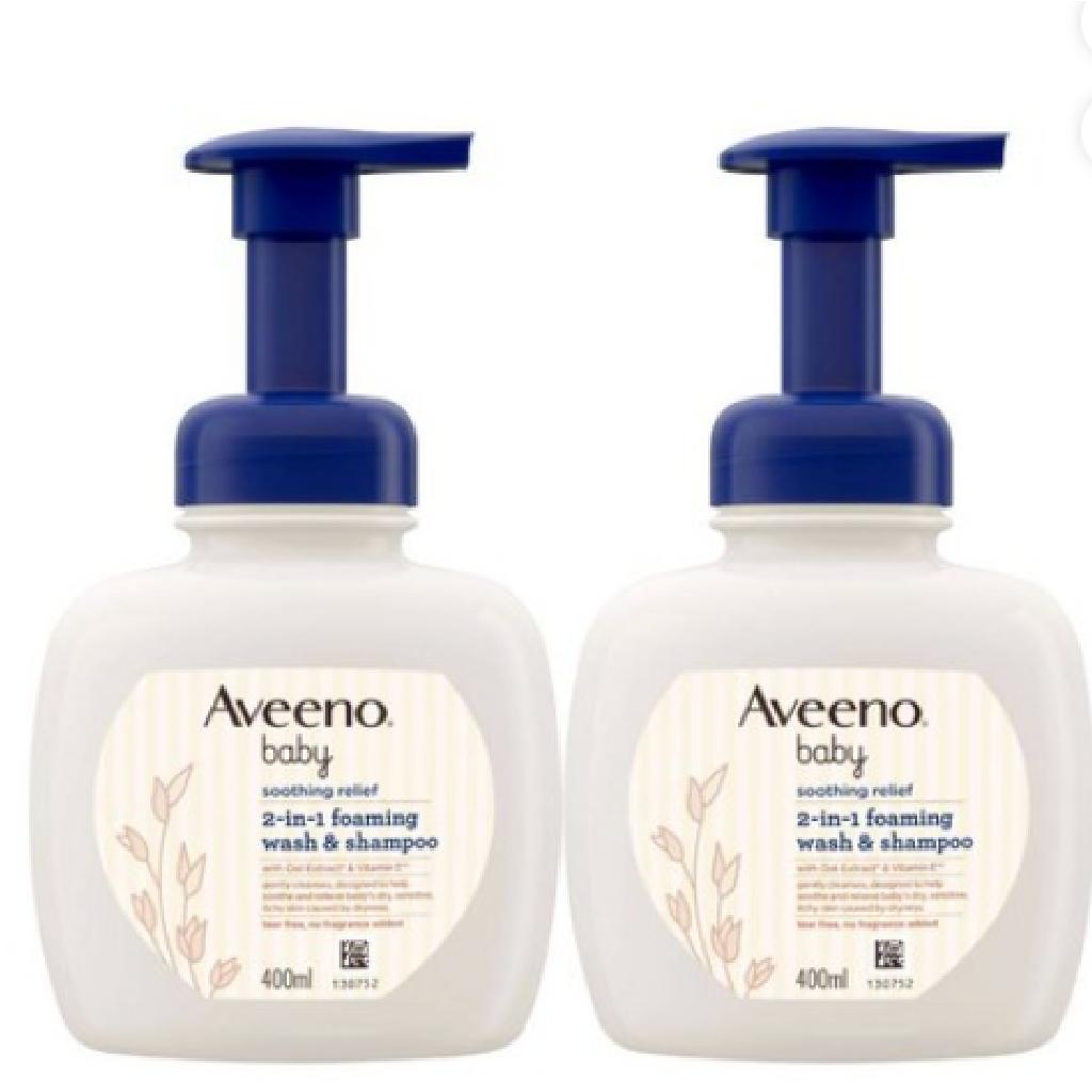 

Aveeno Baby Soothing Relief Foaming Wash & Shampoo 400ml x2