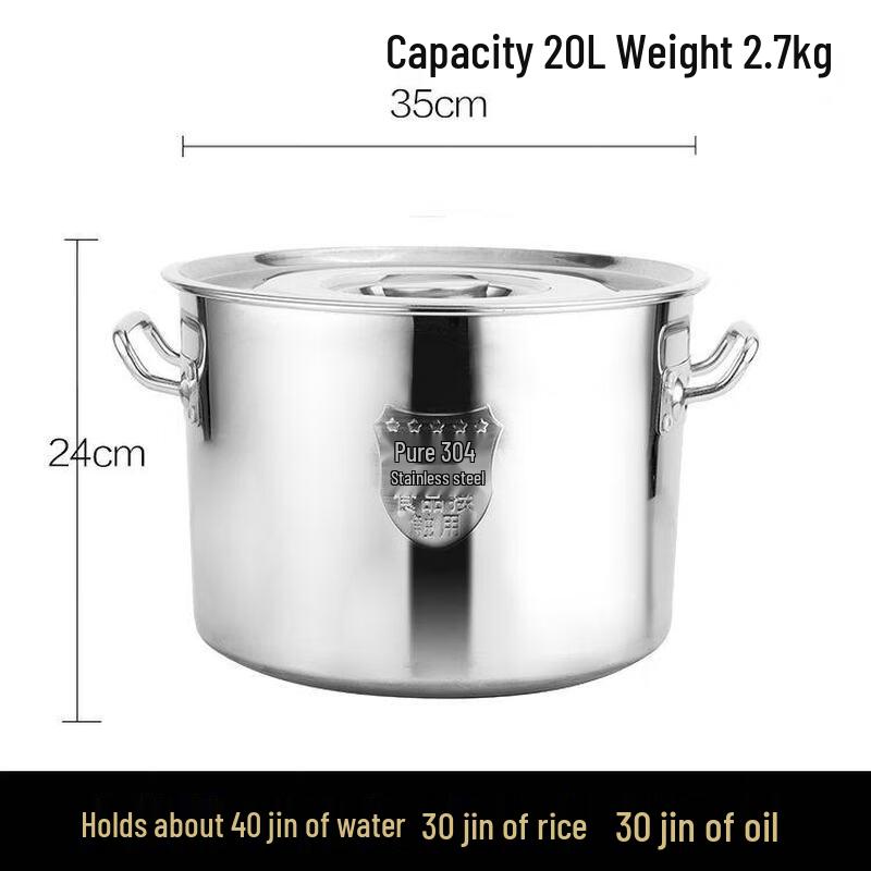 Food Grade 304 Stainless Steel Storage Bucket