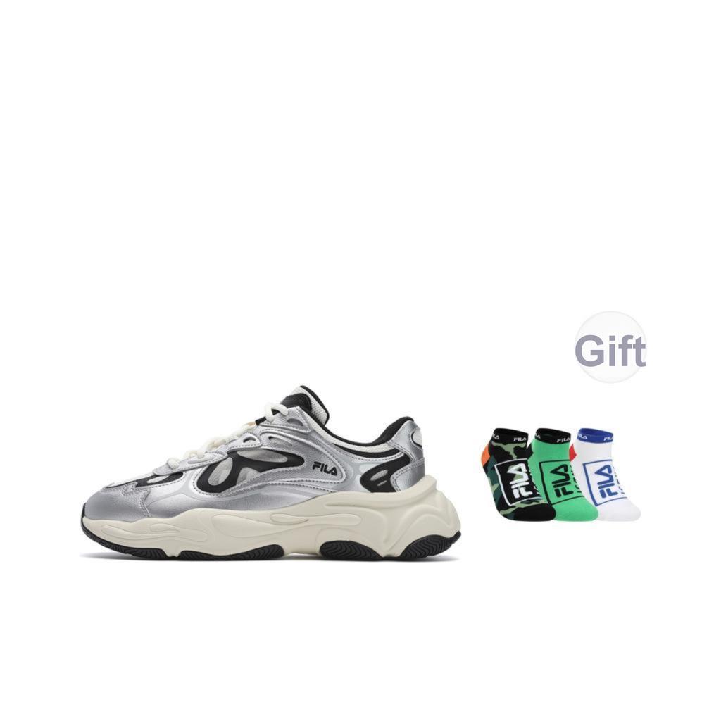 New FILA MARS 4 Tom Sachs X NikeCraft General Purpose Abrasion Resistant Low Top Chunky Sneakers Men's Silver White F12M522101FSG