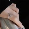 Pink Zircon Series Open Ring Cross French High-End Light Luxury Niche Design Sweet Cool Wind Ring Female Tide