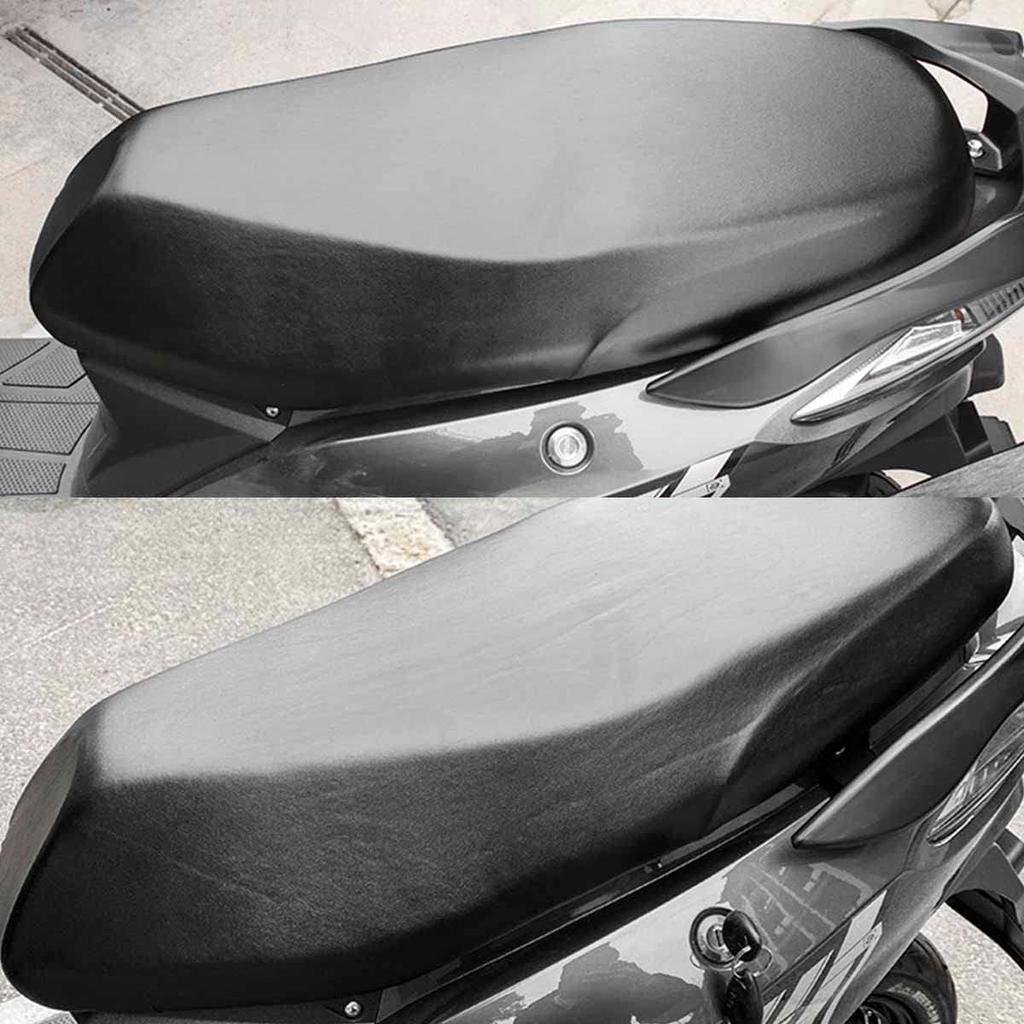 Motorcycle Scooter Seat Cover, Universal Motorbike Seat Cover with Elastic, Breathable PU Leather Scooter Seat Rain PRrotector Cover for Most