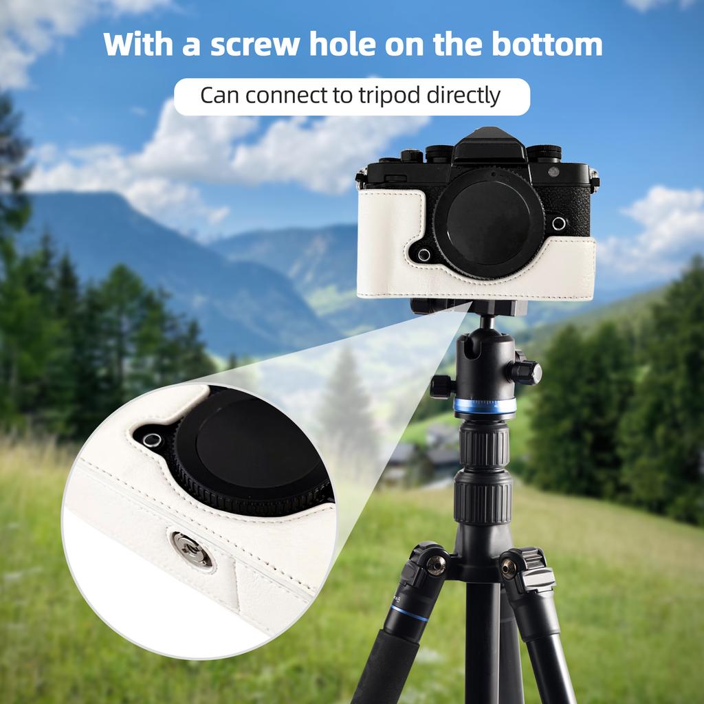 Portable Camera Protective Case Retro Style Camera Case Carry Bag Opening Bottom Design with