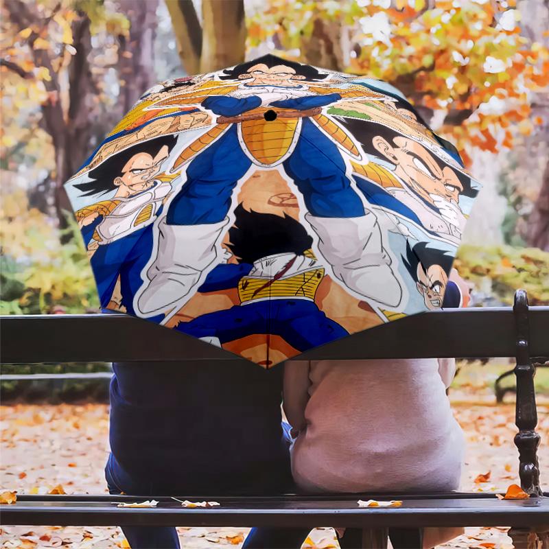 1 PC Automatic Folding Umbrella - Dragon Ball Pattern Portable Foldable Design With 8 Ribs Christmas Birthday Gifts