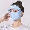 Women Sporty UPF Sun Mask with Visor - Ice Sliky Fiber Breathable Lightweight Summer, Washable Reusable Face Cover for Outdoor Activities