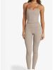 European & American Nude Feel Strap Yoga Set: Tummy Control & Hip Lift Cami with Tight-Fit Sports Pants