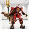 MOC Sets 996pcs Flame Knight Mecha Building Blocks 71846 Mecha Character Model Brick Desktop Decoration Display Toys Gifts