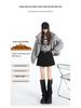 Women's High-Waist Sequin Wool-Blend A-Line Skort: Autumn/Winter 2025 Slimming Side-Slit Hip-Hugging Fashion