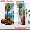Set Of 2 Flat Printing Curtains Without Rod Tropical Escape Semi Outdoor Decorations Modern Sheer Made Polyester