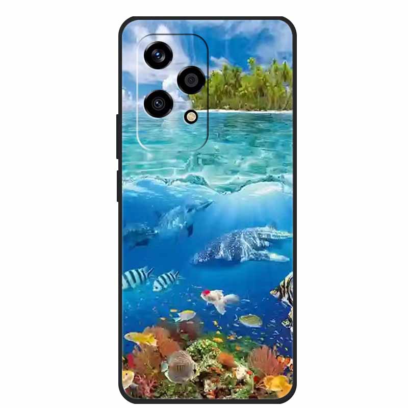 For Honor 200 Lite Cases Animals Soft TPU Painted Cat Phone Case Back Cover For Huawei Honor 200 Lite 5G Protection Bumper funda