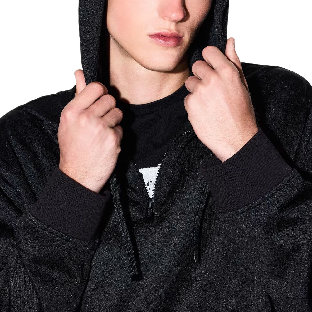 Armani Exchange All Over Jacquard Logo Half Zip Hooded Sweatshirt Men sweatshirt XM001355-AF16259-FC022