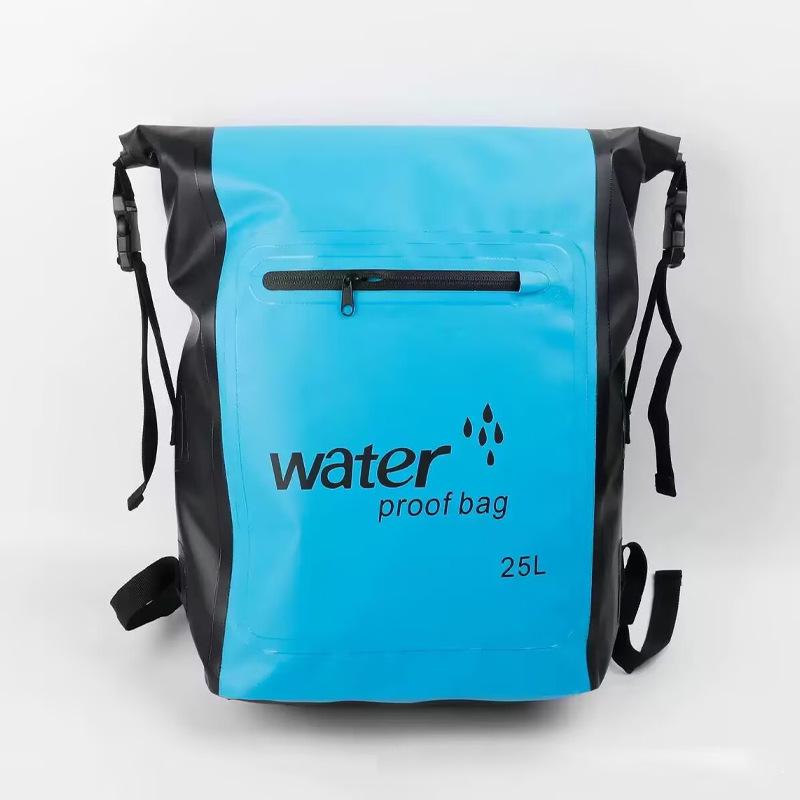 25L Waterproof Outdoor Mountaineering & Rafting Backpack - Wear-resistant PVC, Large Capacity