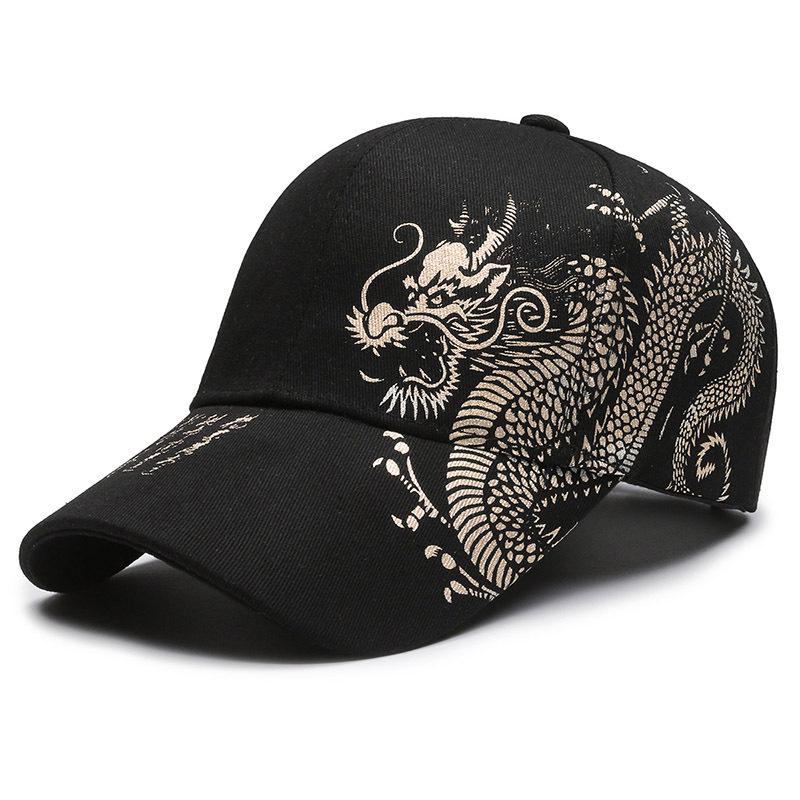 Unisex Spring/Autumn Dragon Art Baseball Cap - Chinese Style