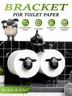 Shaun the Sheep Toilet Paper Bracket - Cute 3D Animal Design Toilet Paper Holder (16×9.5×8.5CM)