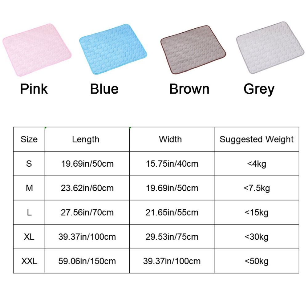 Non-Slip Pet Ice Pad Bite Resistant Pet Sleeping Pad Comfortable Dog Cooling Mat Summer