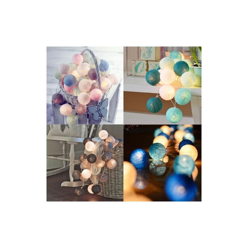 Enchanting 20 Led Colorful Cotton Ball String Lights For Parties And Celebrations