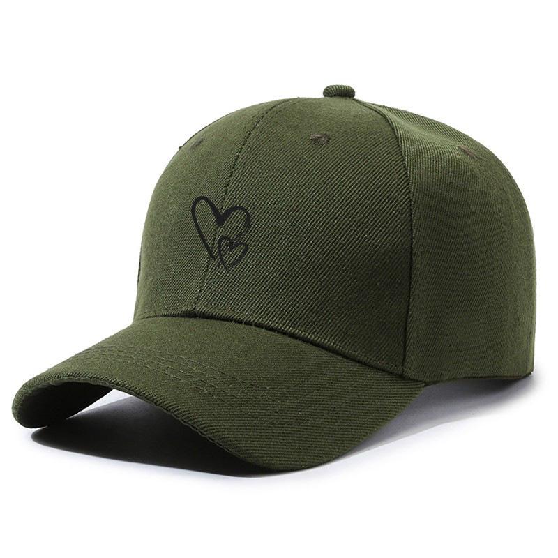 Heart Print Baseball Cap - Men's & Women's Trendy Sun Protection Hat for Outdoor Sports & Casual Wear