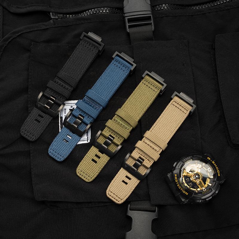 16mm Travel Loop Nylonarmband für Casio Uhr G-SHOCK GA110 100 120 GA900 GA2100 DW-5600 GW-B5600 GW-M5610 Sportband Zubehör