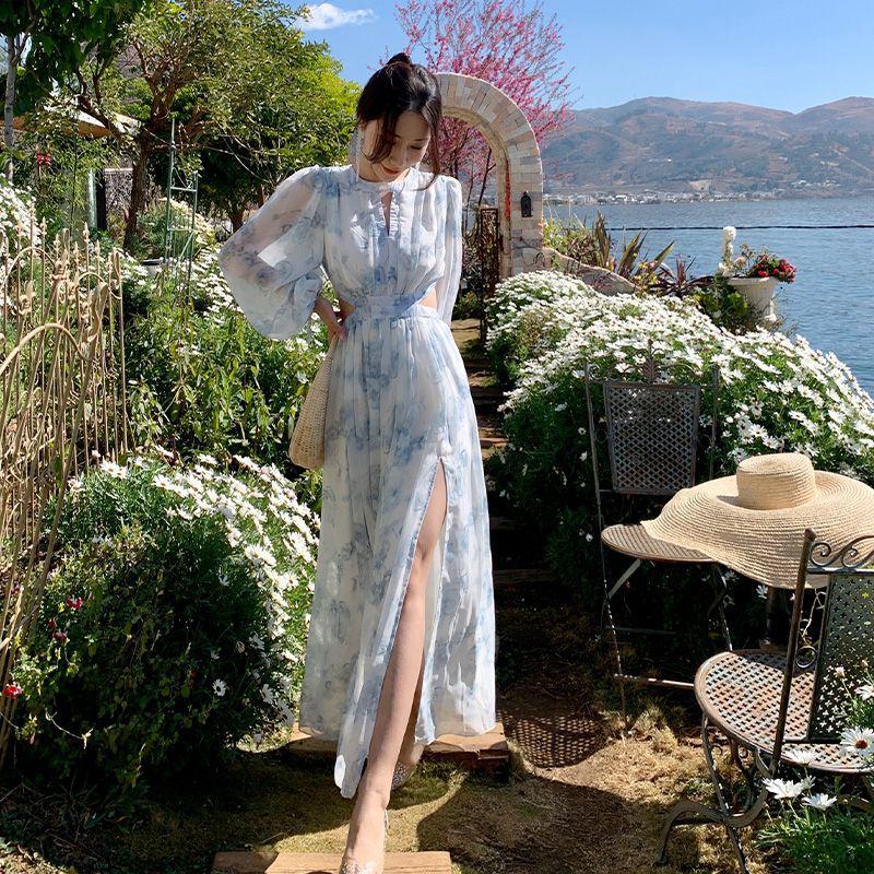 open lace back dress Wedding Elegant Party Dresses for Women 2023 Autumn Casual Evening Kor main image 0