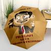 Mr Bean's Adventures Compact Travel Automatic Umbrella Compact 8-Rib Design Durable Plastic & Iron All-Season Umbrella for Travel Fashion Lovers