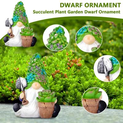 Sukulentní trpaslíci podzimní dekorace pro zahradu trpasličí sochy dekorace na dvůr